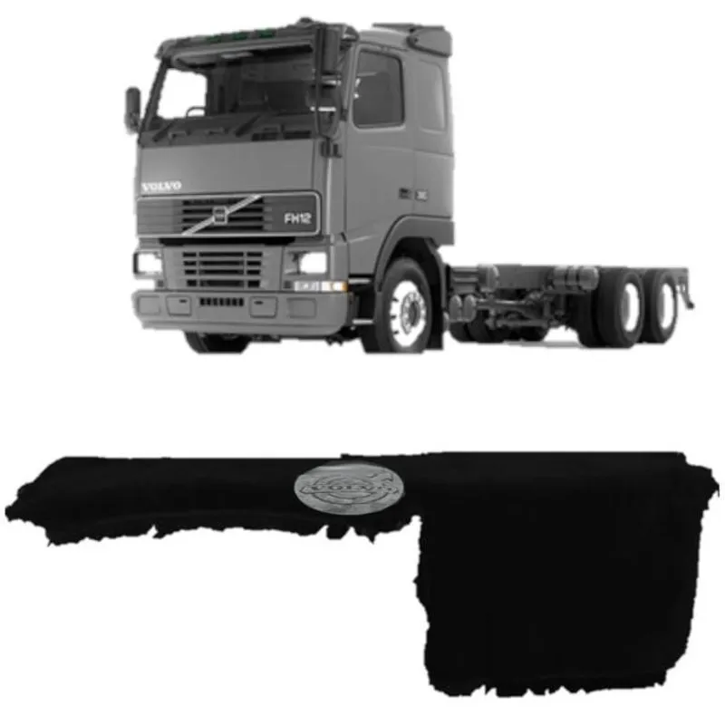 Capa De Painel Chinil Com Logo Para Volvo Fh Preto