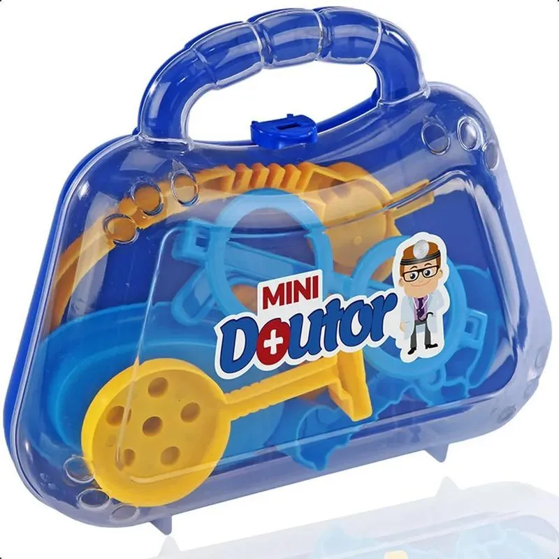 3x Brinquedo Médico Infantil Maletinha Médica Rosa Azul Paki