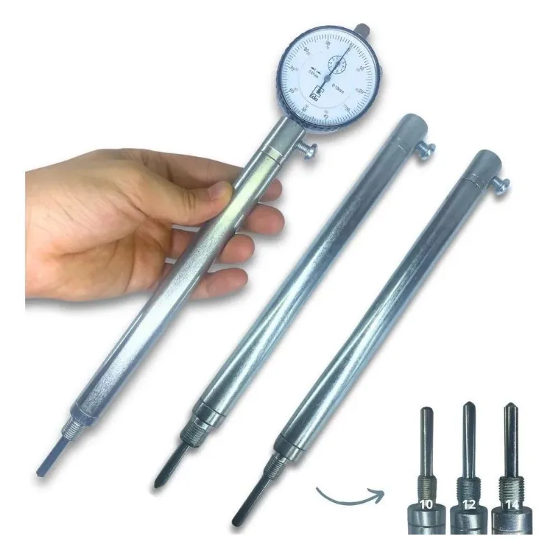 10x Kit Suporte Com Relógio Comparador Com Rosca M10 M12 M1