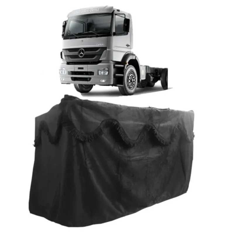 Cortina Chinil Traseira Para Mb Axor Baixo Cinza