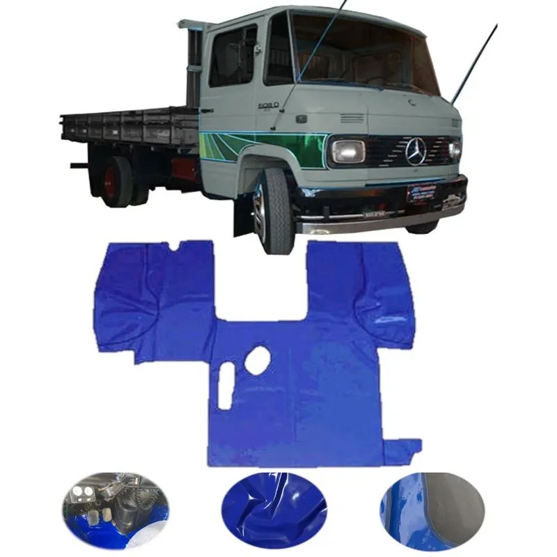 Tapete De Vinil Assoalho Para Mb 608 708d Azul