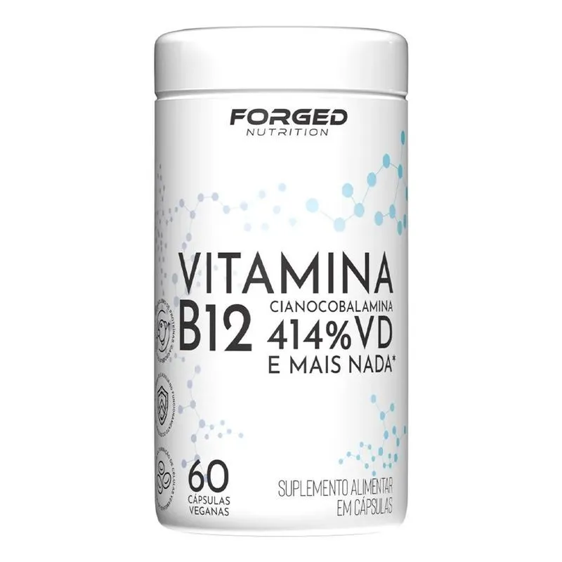 5x Vitamina B12 Cianocobalamina 414% 60 Vegan Caps - Forged