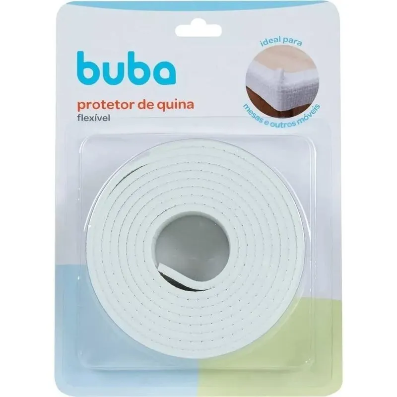 10x Protetor De Quina E Borda Buba Bebê Rolo Flexível Branc