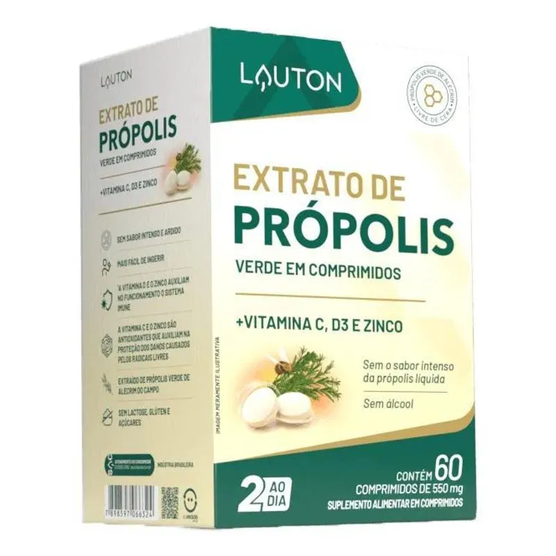 2x Extrato De Propolis 200mg - 60 Caps - Lauton Nutrition Sa
