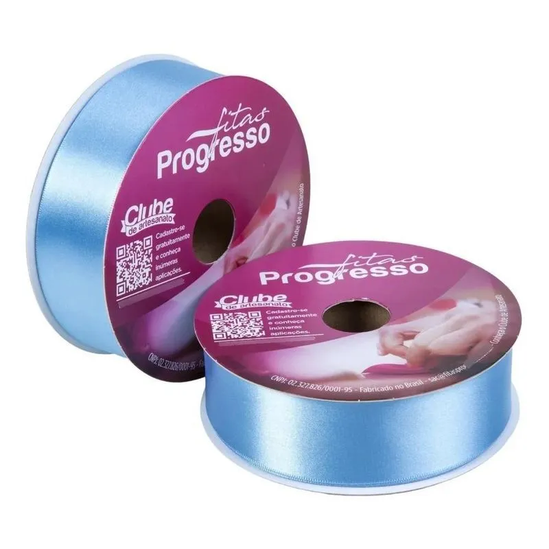 2x Fita De Cetim Progresso 38mm Rolo 50 Metros