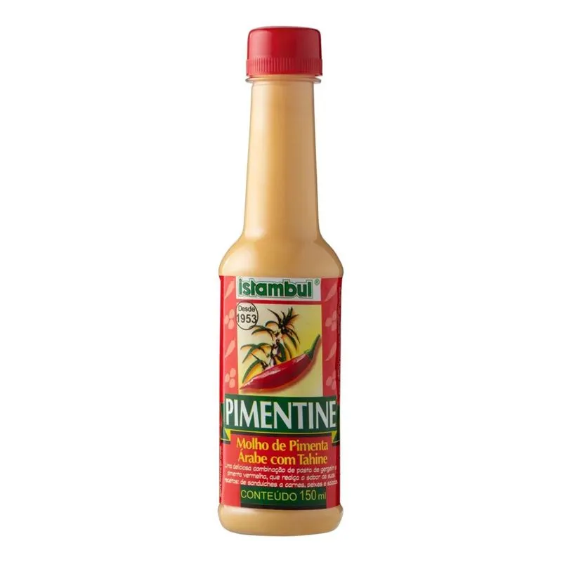 5x Molho De Pimenta Árabe Com Tahine Istambul Frasco 150ml