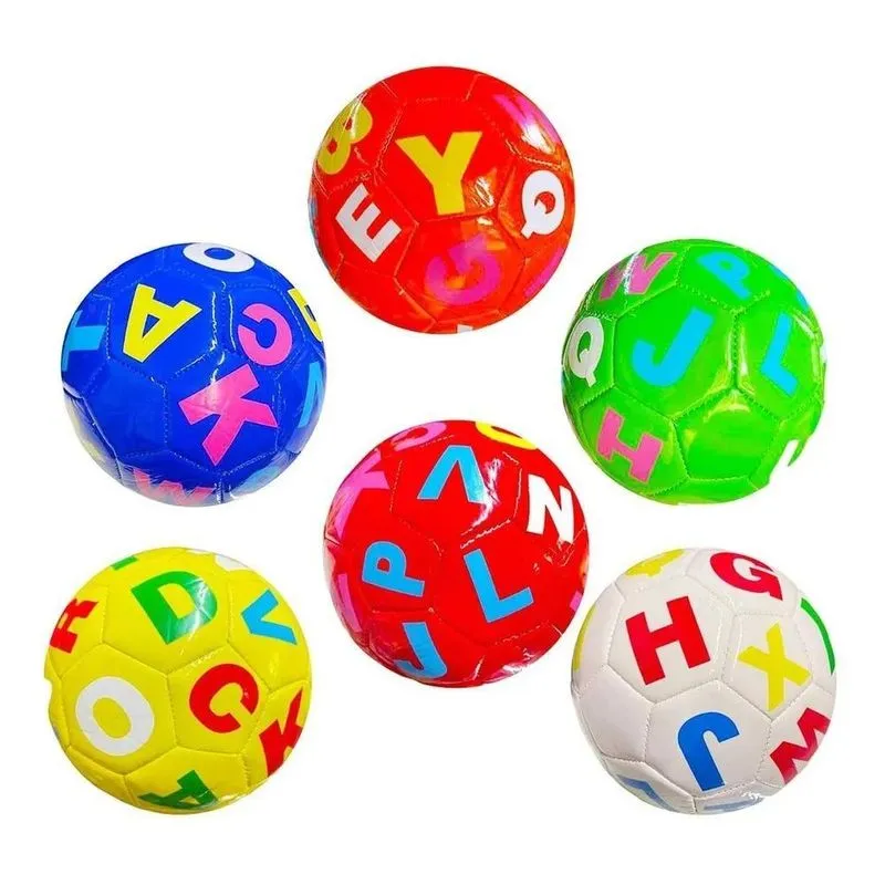 3x Mini Bola Futebol Bebe Criança Infantil Costurada Colorid