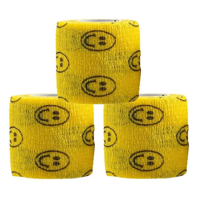 Kit 3 Thumb Tape Finger Tape Fita Elástica C Amarelo Com Emo