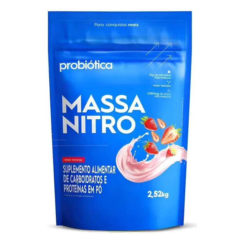 Suplemento Em Pó Probiótica Massa Nitro Hipercalórico Sabor