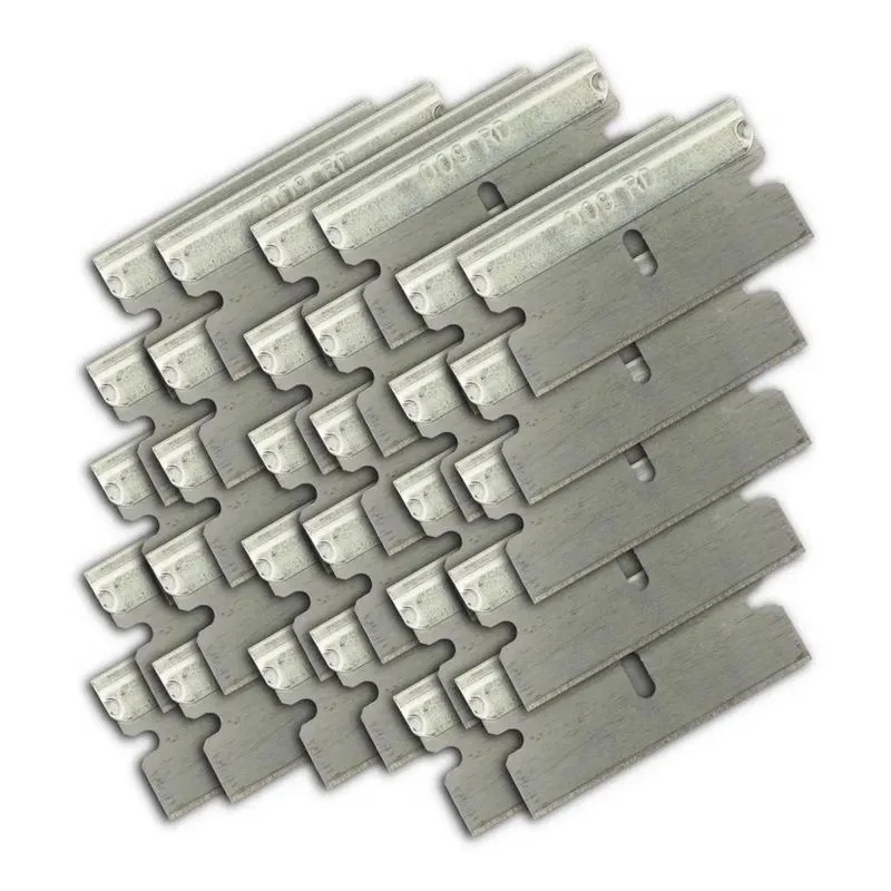 10x Lamina Inox Para Raspador 30pç Vidro Insufilm Limpeza Am
