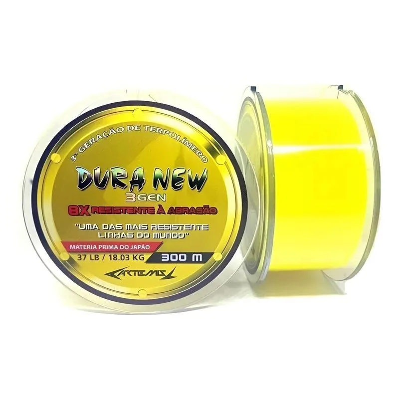 Linha Duranium Duranew 0.37mm 300m Amarela Monofil Amarelo
