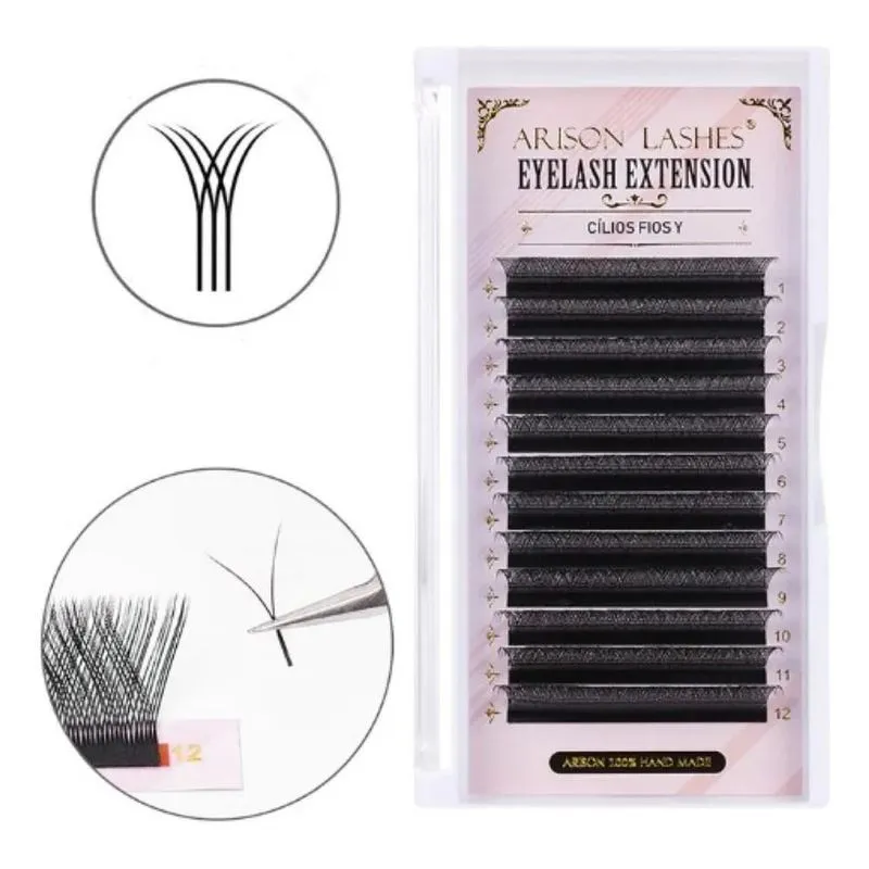 10x Cílios Yy 0,07 D Mix Arison Lashes Volume Brasileiro