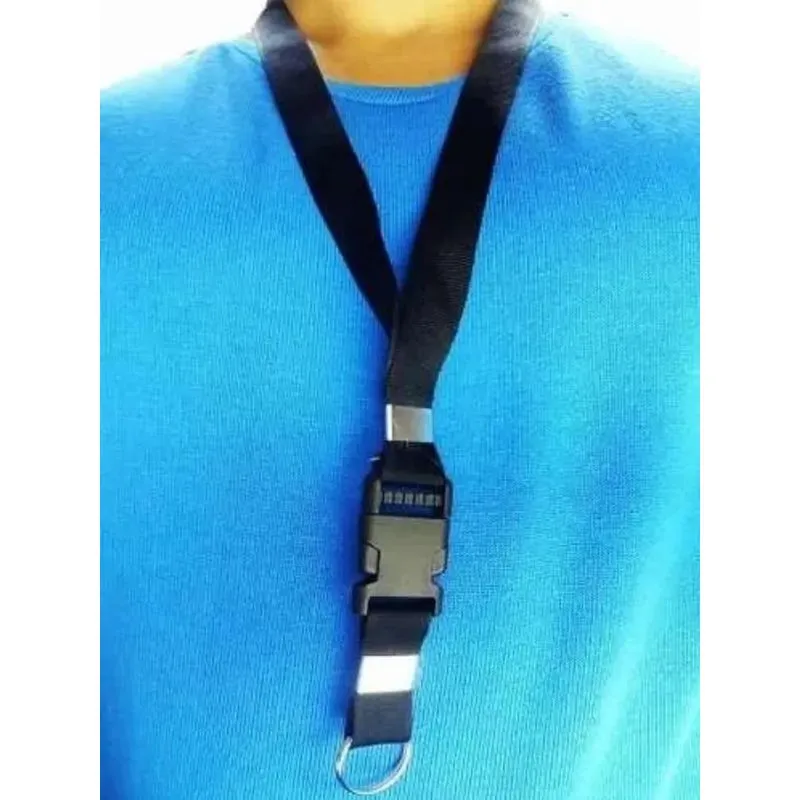 Cordão Para Chaveiro Chave Carro Ideal Para Pescoço Preto
