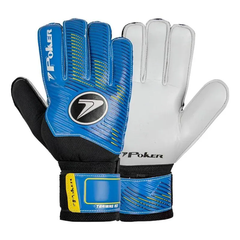 Luva Goleiro Focus Poker Campo Quadra Ori Azul 6