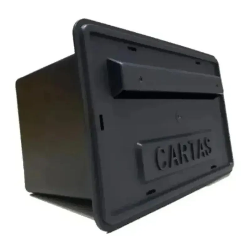 Caixa Carta Pvc Embutir Sobrepor Gradil Portão Preto