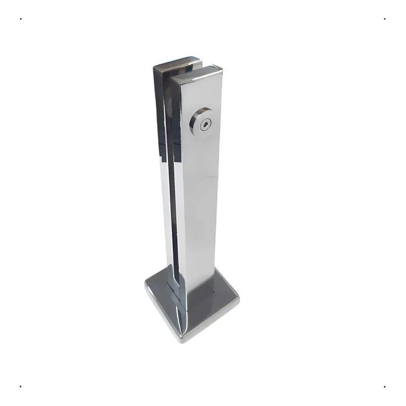 Torre Pinça Inox 304 30cm 1 Furo Guarda Corpo Polida