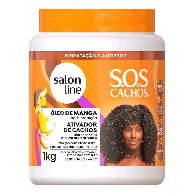 Ativador De Cachos Sos Cachos Óleo De Manga Salon Line 1kg