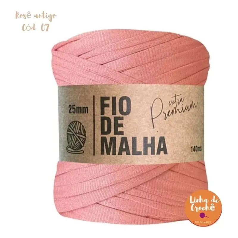 Fio De Malha Premium Fischer Para Crochê Artesan Rosê