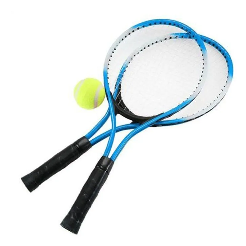 Raquete De Tenis Com 2 Un + Bolinha + Bolsa 53cm Colorida