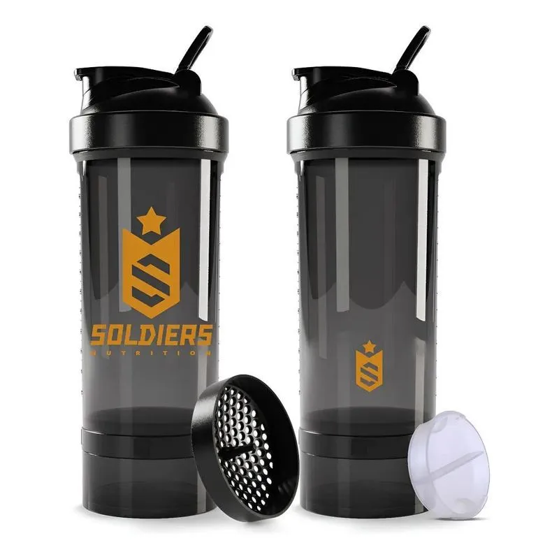 Coqueteleira Pro 700ml Soldiers Nutrition Hidratação Treino