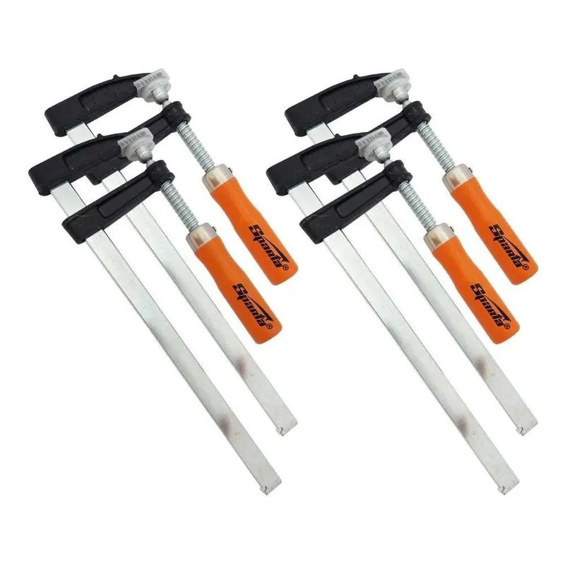 5x Grampo Sargento Tipo F Aço 200x50x250mm 8pol Marcenaria 4