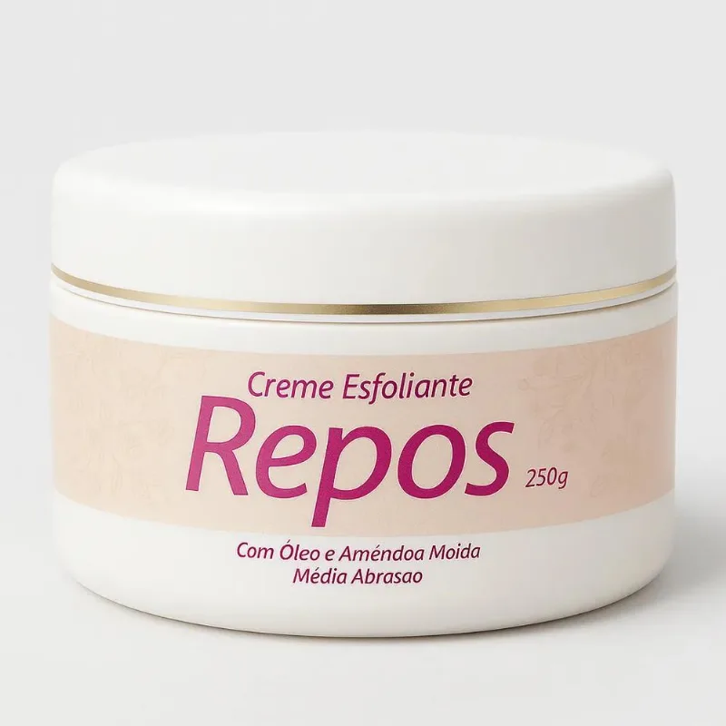 3x Creme Esfoliante Com Óleo E Amêndoas Moida 250g Repós