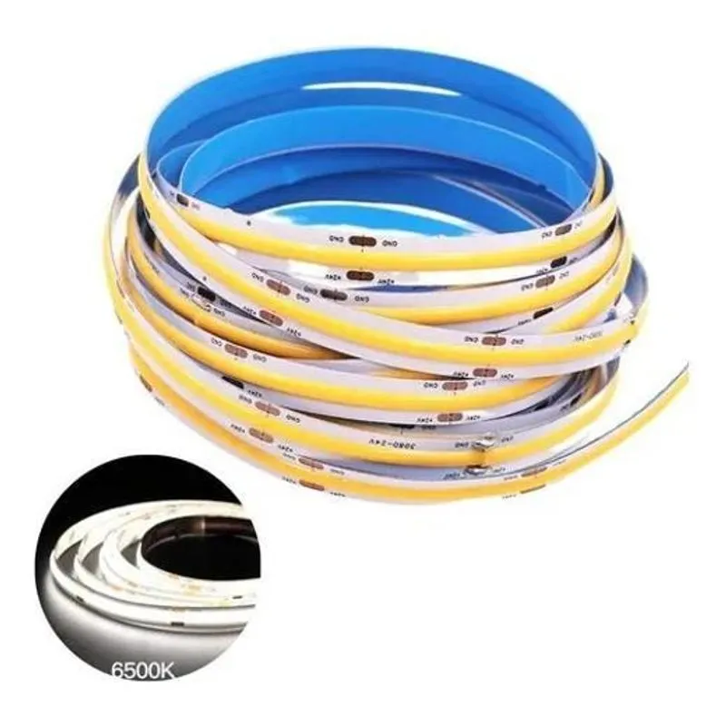 2x Cbc Fita Led Cob Branco Frio 6000k 320 Leds Ip20 Rolo 5 M