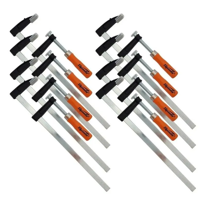 10x Grampo Sargento Tipo F Aço 300x50x350mm 12pol Marcenari