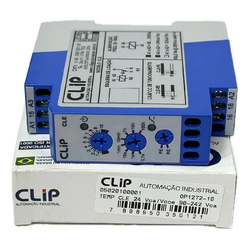 2x Relé Temporizador Cle Retardo Pulso Energização Clip Cle