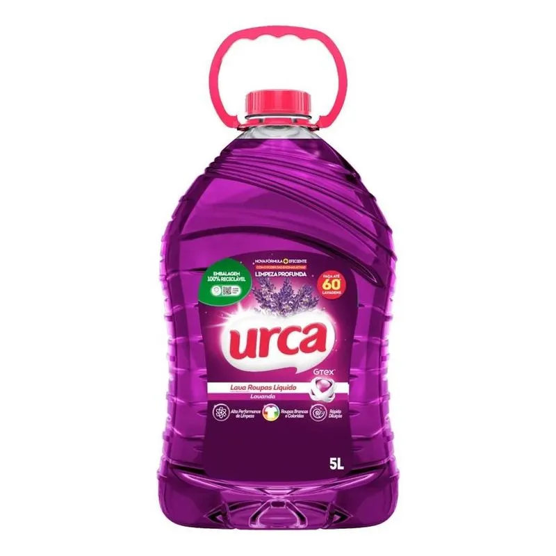 5x Lava Roupas Liquido Urca Lavanda - 5l