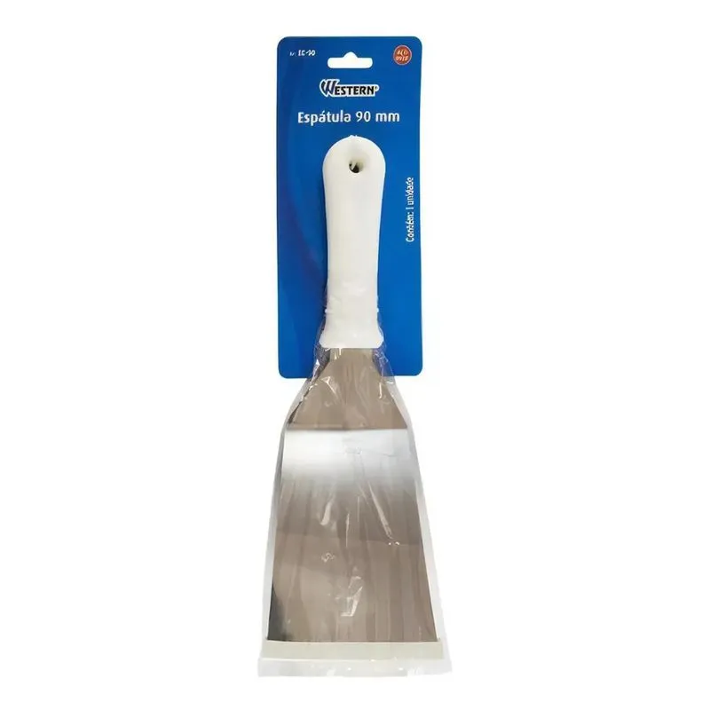 Espatula Cabo Branco Curva 90mm De Aço Inox Chapeiro Pizza C