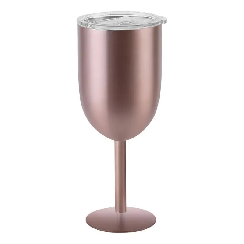Taça Térmica Gin Drinks Vinho Bebidas Parede Dupla Preto Ro