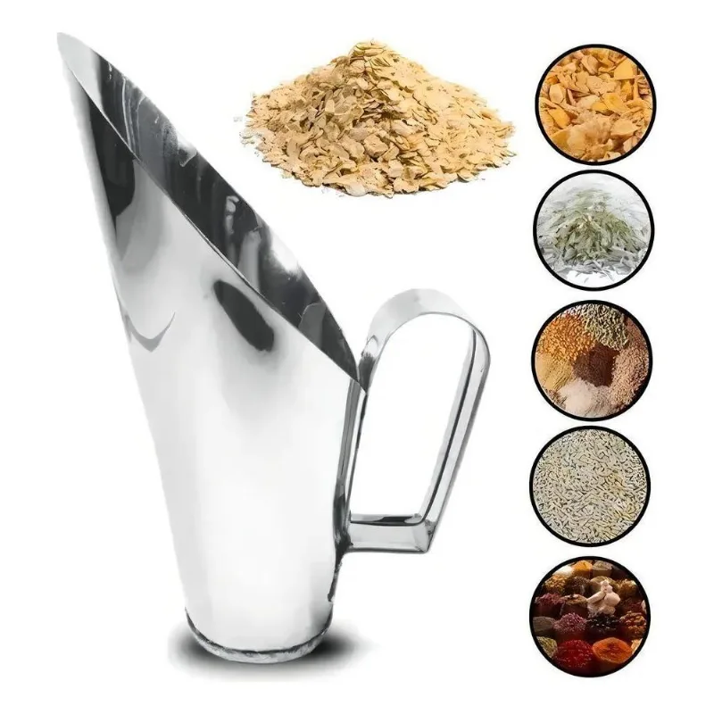 10x Concha Para Cereais / Ração Medidor Inox 500g