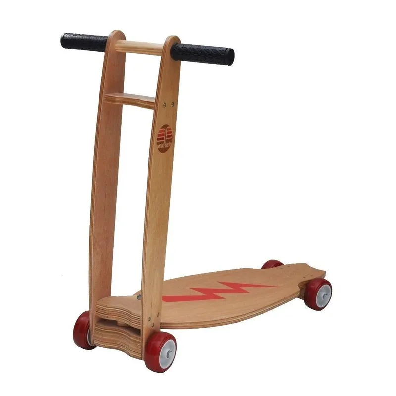 Patinete Em Madeira Woodnete Suporta 20 Kg.