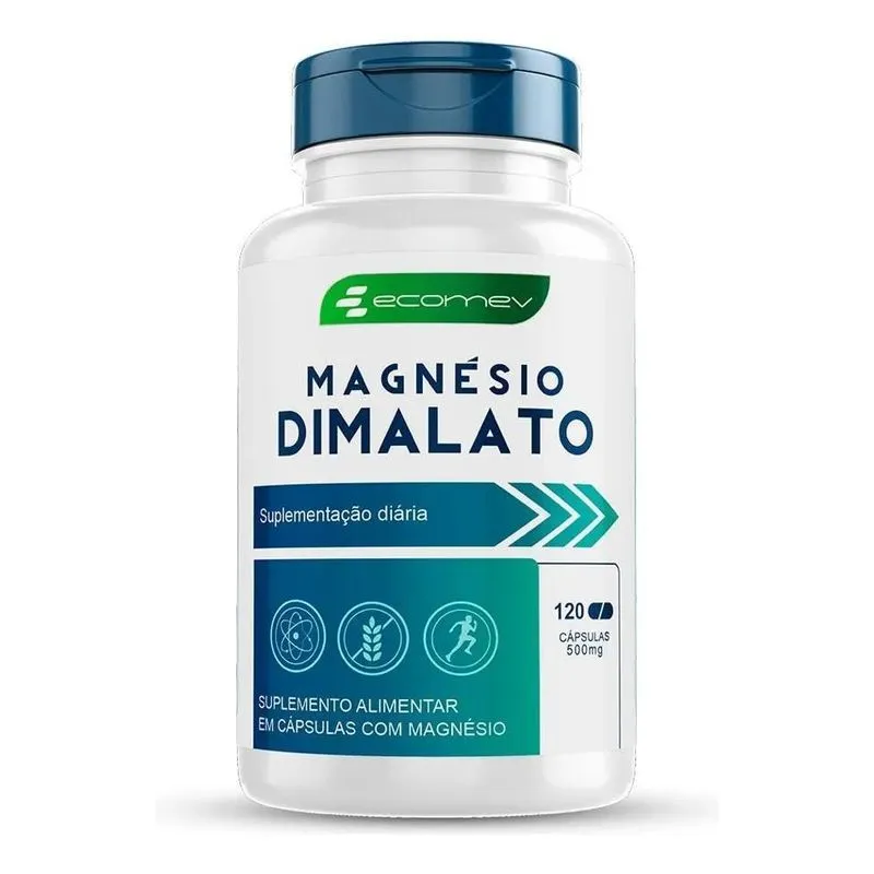 2x Magnesio Dimalato (500mg) Puro 120cáp Matéria Importada F