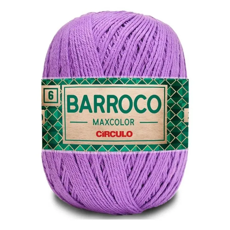 1 Barbante Barroco Fio 6 Maxcolor 200g -esco Lavanda 6394