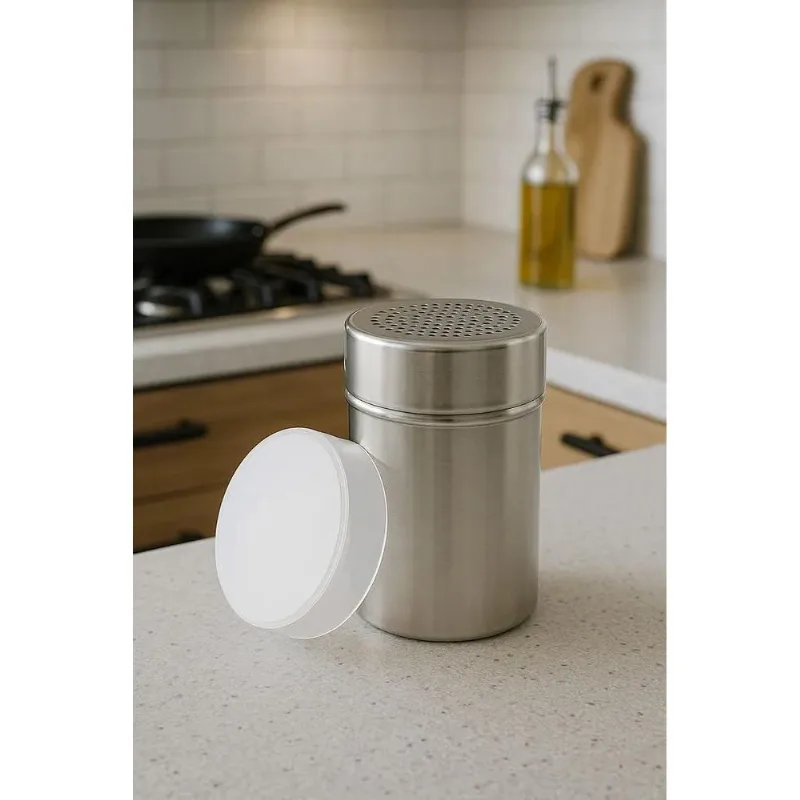 Saleiro De Aço Inox Prime Profissional Com Tampa 7,2x10cm
