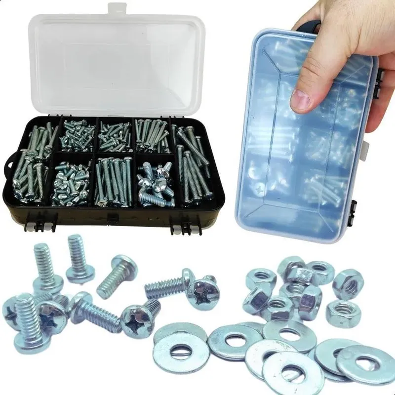 3x Kit Parafuso Phillips Porca Arruela 1/8 5/32 3/16 1/4 600