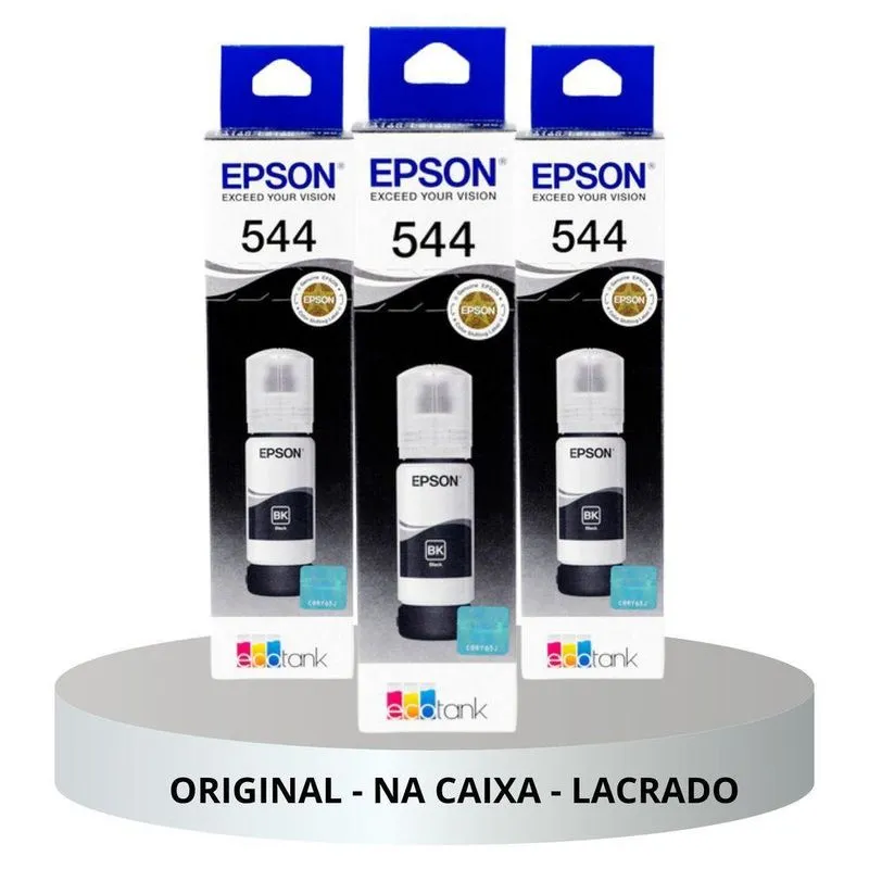 Refil Para T544 L3110 L3150 L3210 L3250 L5195 3 Black