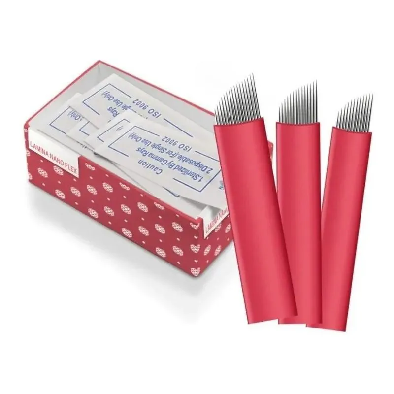 5x Lâmina Tebori 12 Flex Nano 0,18 (20 Unidades) Agulha