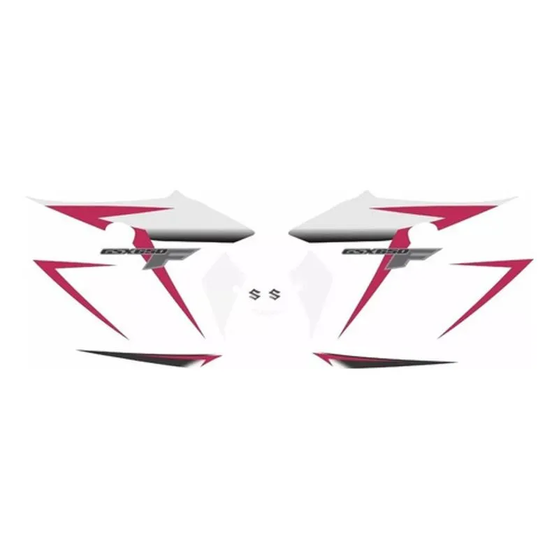Kit Completo Adesivos Suzuki Gsx 650f 2012 Moto Branca Preta