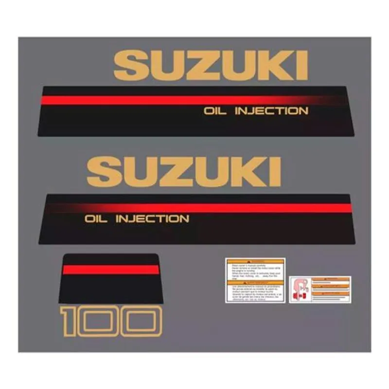 Kit Faixa Adesivo Motor Suzuki 100 Hp Ano 1995 A 1997