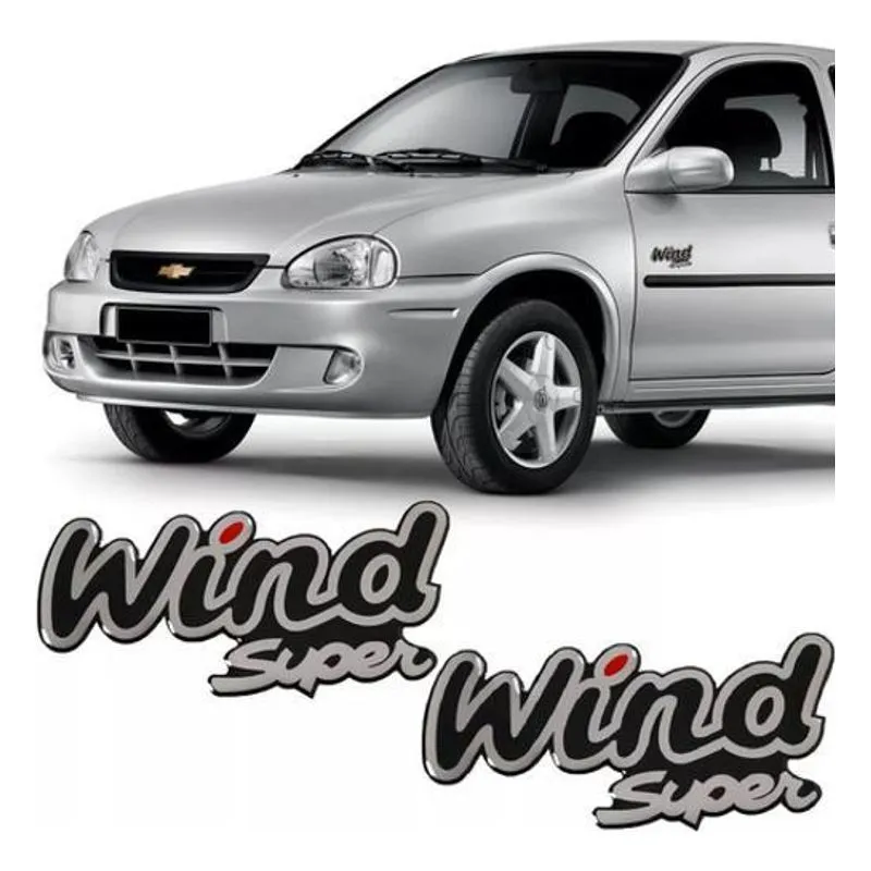 Par Adesivo Corsa Wind Super Resinado Ws011 Cor Preto