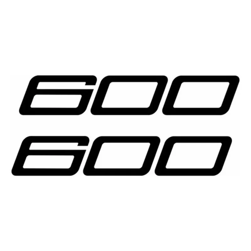 Par Adesivo Emblema 600 Preto Compatível Kawasaki
