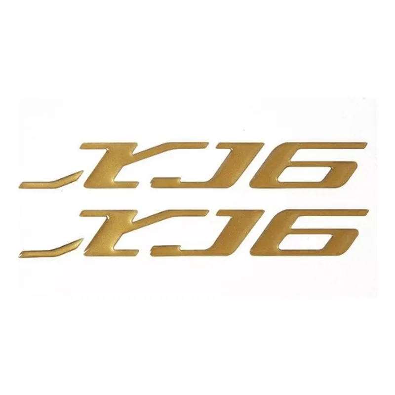 Par Adesivos Yamaha Xj6 Resinados 2x15 Cms Dourado R36