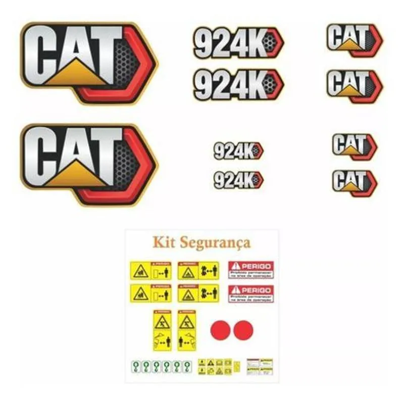 Adesivos Compatível Com Pá Carregadeira 924k Cat