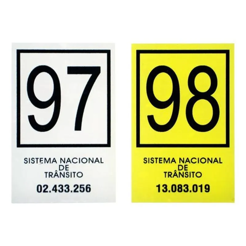 Selo Licenciamento 97 E 98 - (kit C 2und) Opala, Fusca, Gol
