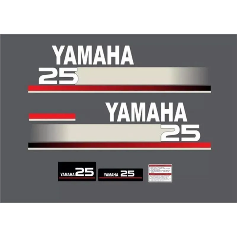 Kit Adesivo Motor De Popa Yamaha 25 Hp Ano 1996