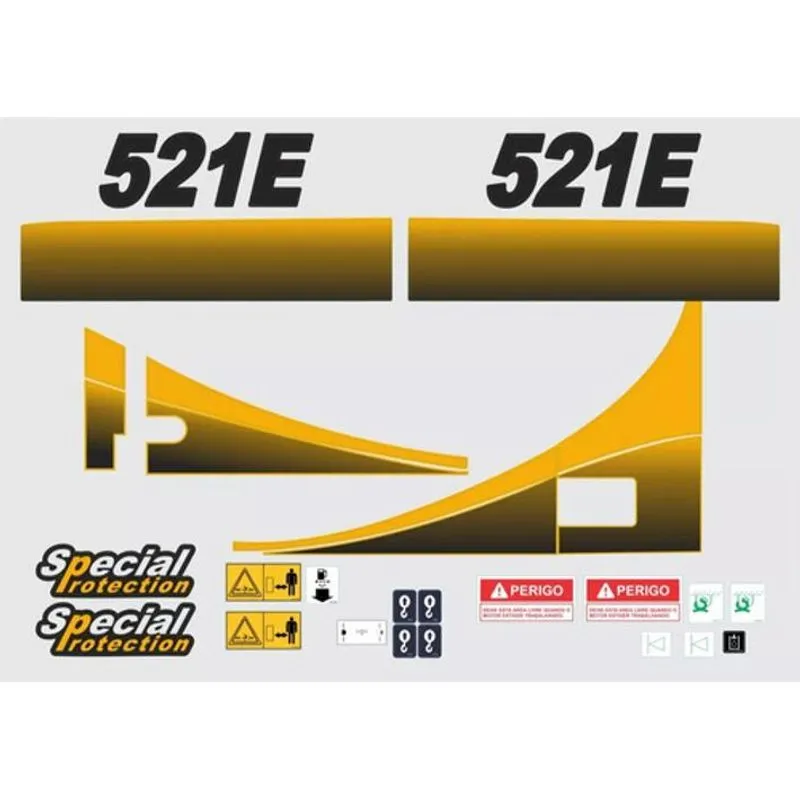 Kit Adesivos - 521e Compatível Com Carregadeira