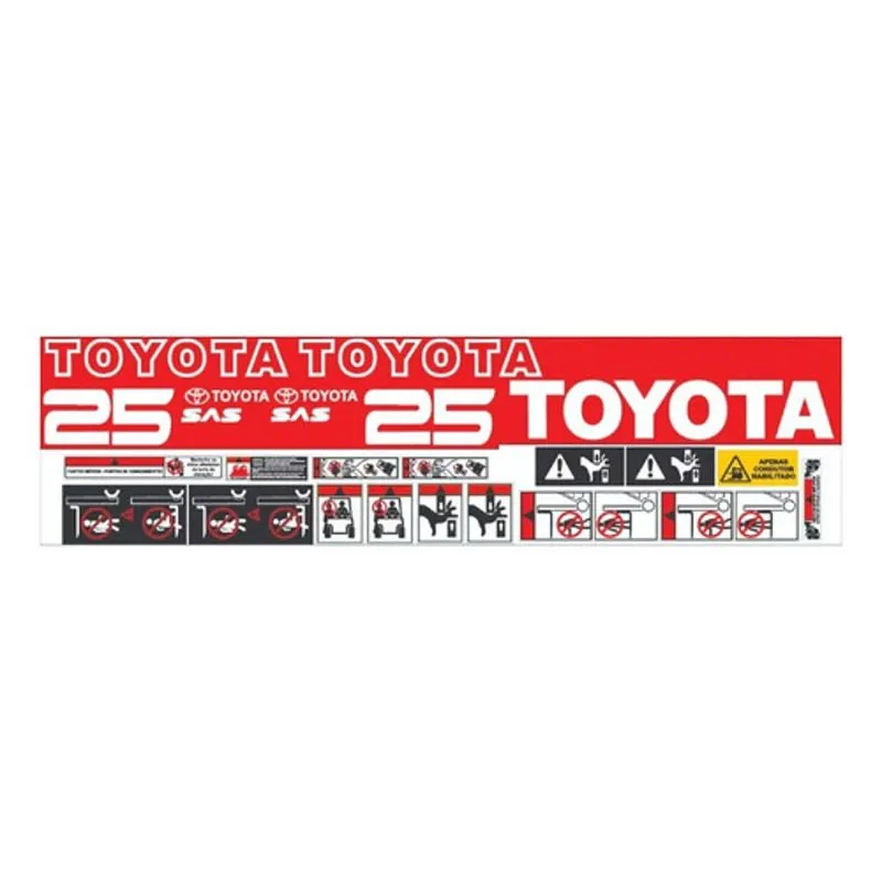 Kit Adesivos Toyota 25 Sas Para Empilhadeira